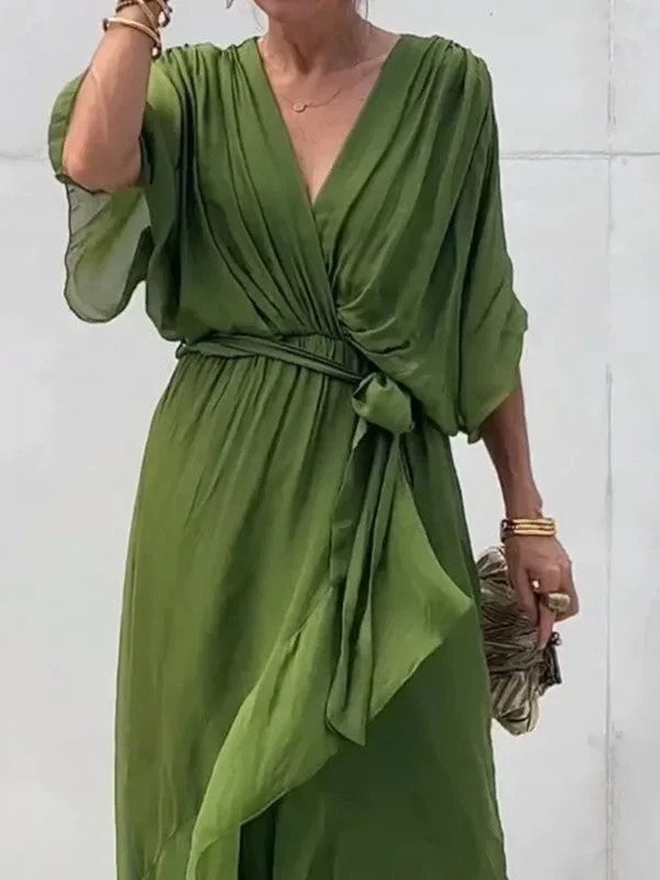 HendrixMode™ Monica | Chiffonjurk met V-hals