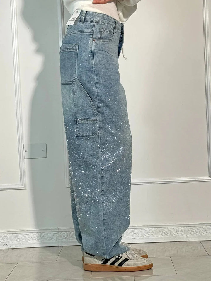 HendrixMode™ Calypso | Hoge Taille Wijde Pantalons met Knopzakken