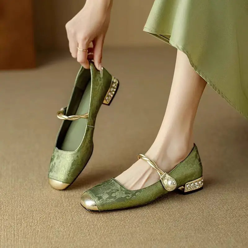 HendrixMode™ Melisa | Stijlvolle Sandalen met Borduursel en Verstelbare Sluiting