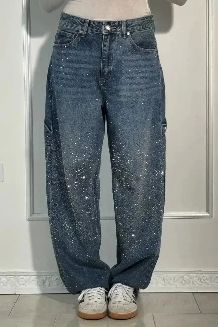 HendrixMode™ Calypso | Hoge Taille Wijde Pantalons met Knopzakken