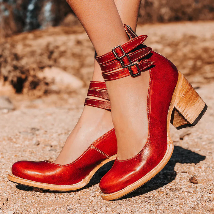 HendrixMode™ SunStep | Ronde Neuzen Chunky Sandalen