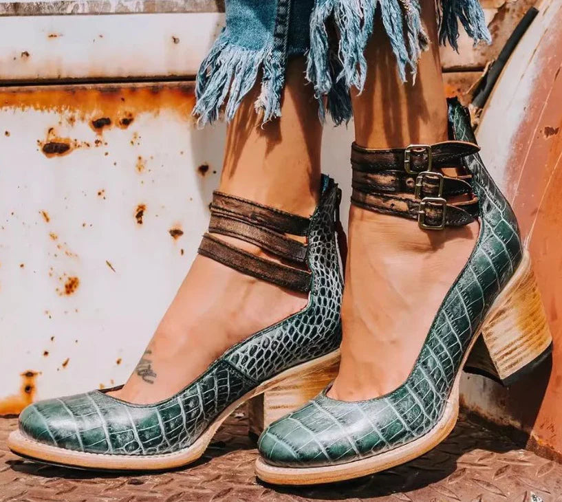 HendrixMode™ SunStep | Ronde Neuzen Chunky Sandalen