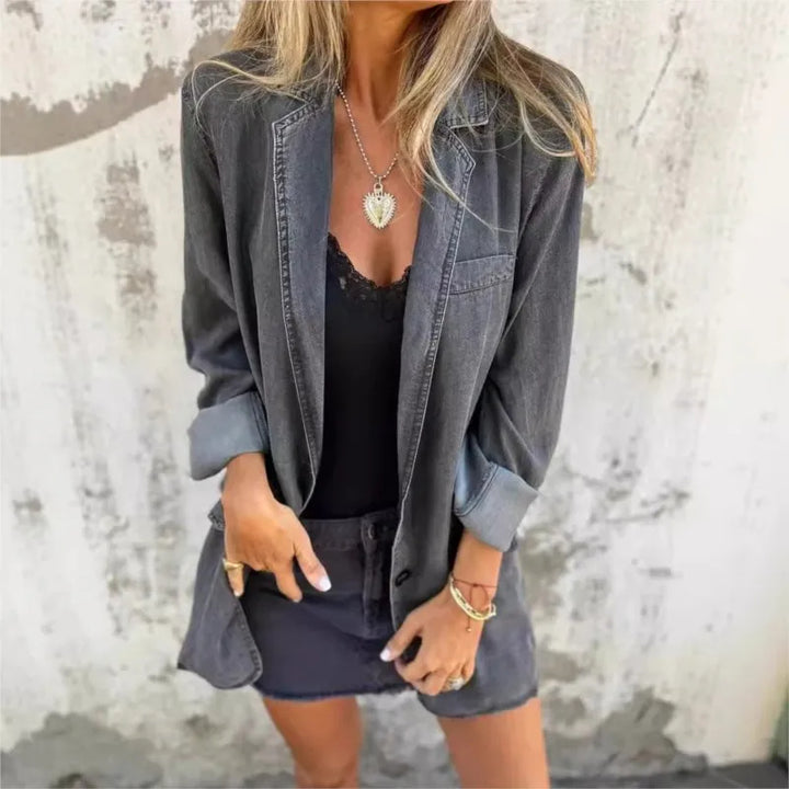 HendrixMode™ Mireia | Een Casual Blazer van Denim