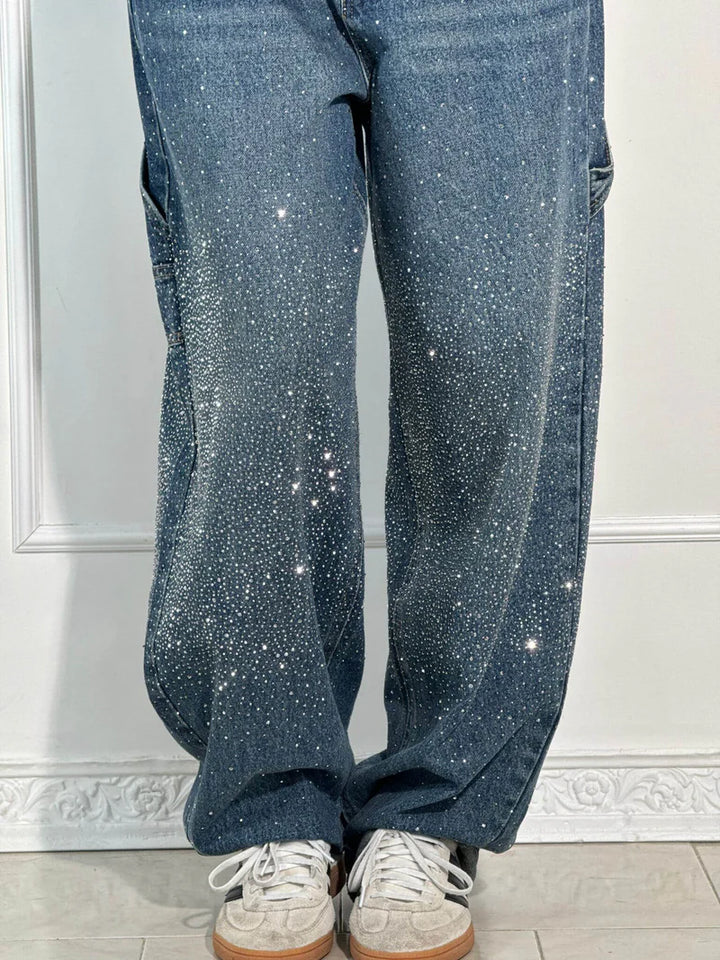 HendrixMode™ Calypso | Hoge Taille Wijde Pantalons met Knopzakken