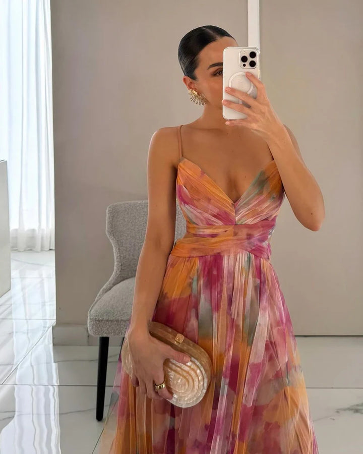 HendrixMode™ Vaelia | Elegante Maxi-jurk met Bloemenprint