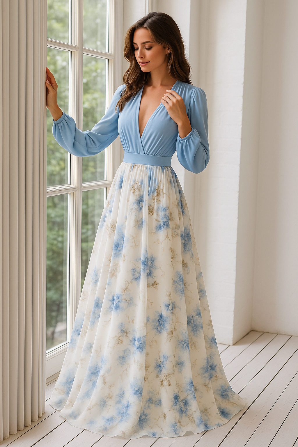HendrixMode™ Eleyna | Maxi Jurk met Oogverblindende Bloemenprint