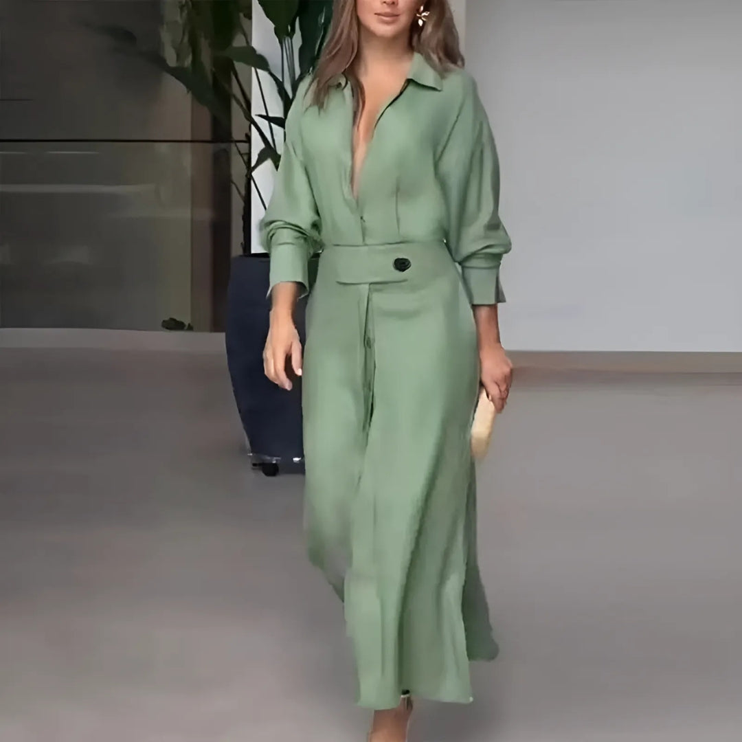 HendrixMode™ Jeanette | Maxi Jurk met V-hals