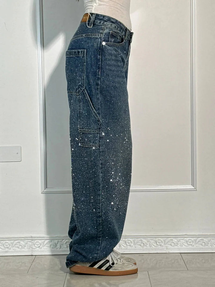 HendrixMode™ Calypso | Hoge Taille Wijde Pantalons met Knopzakken