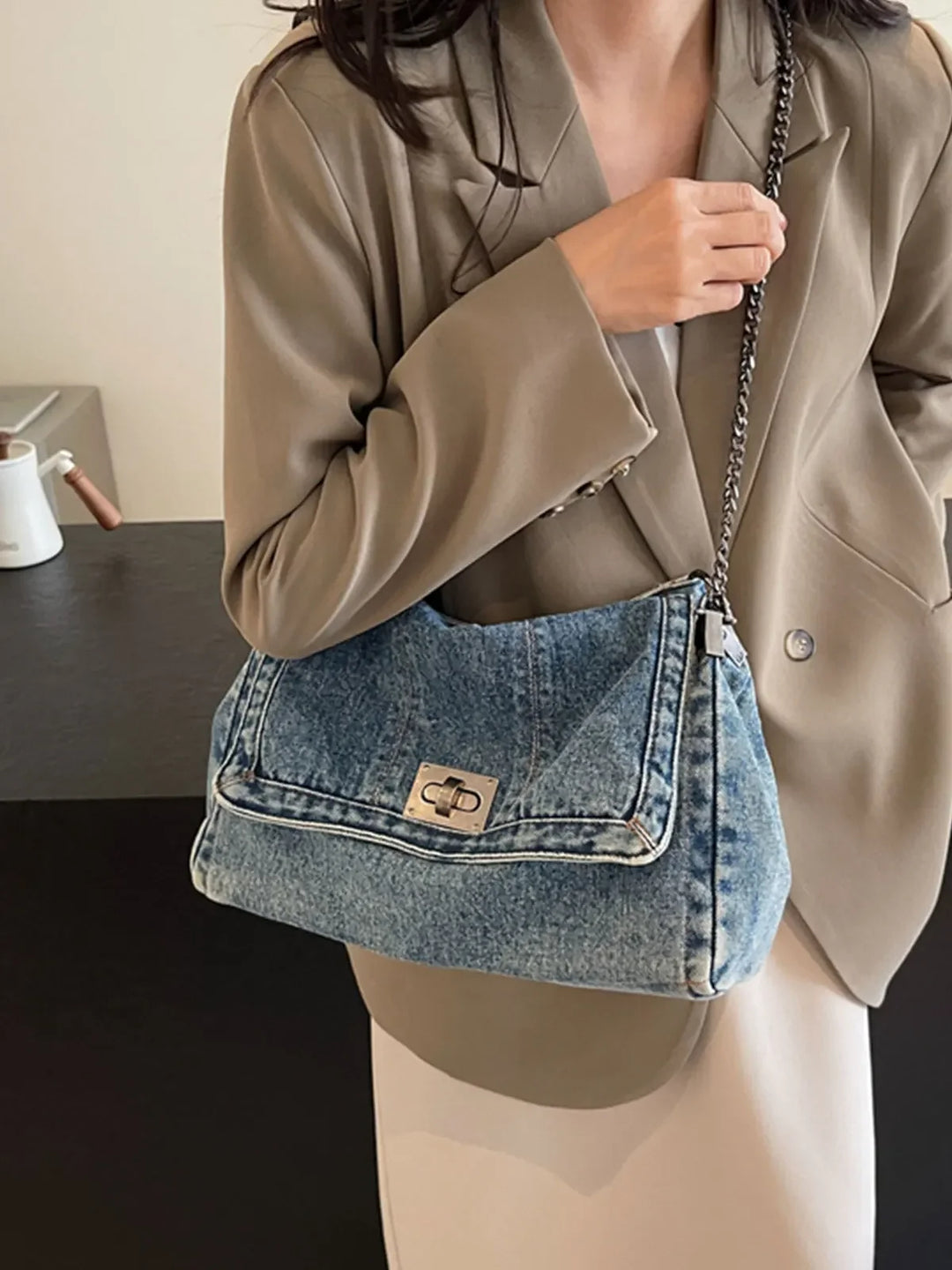 HendrixMode™ Elaya | Denim Schoudertas