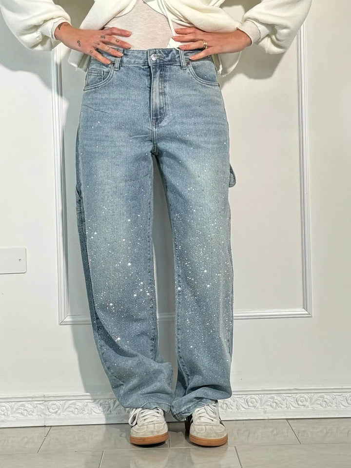 HendrixMode™ Calypso | Hoge Taille Wijde Pantalons met Knopzakken