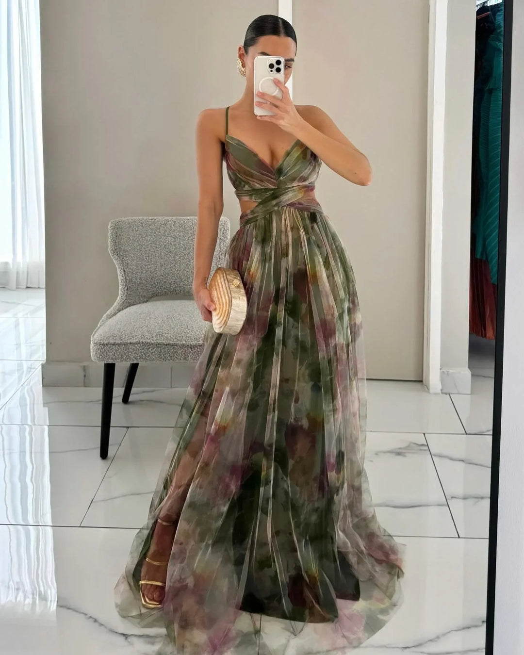 HendrixMode™ Vaelia | Elegante Maxi-jurk met Bloemenprint