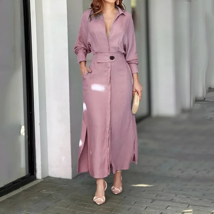HendrixMode™ Jeanette | Maxi Jurk met V-hals