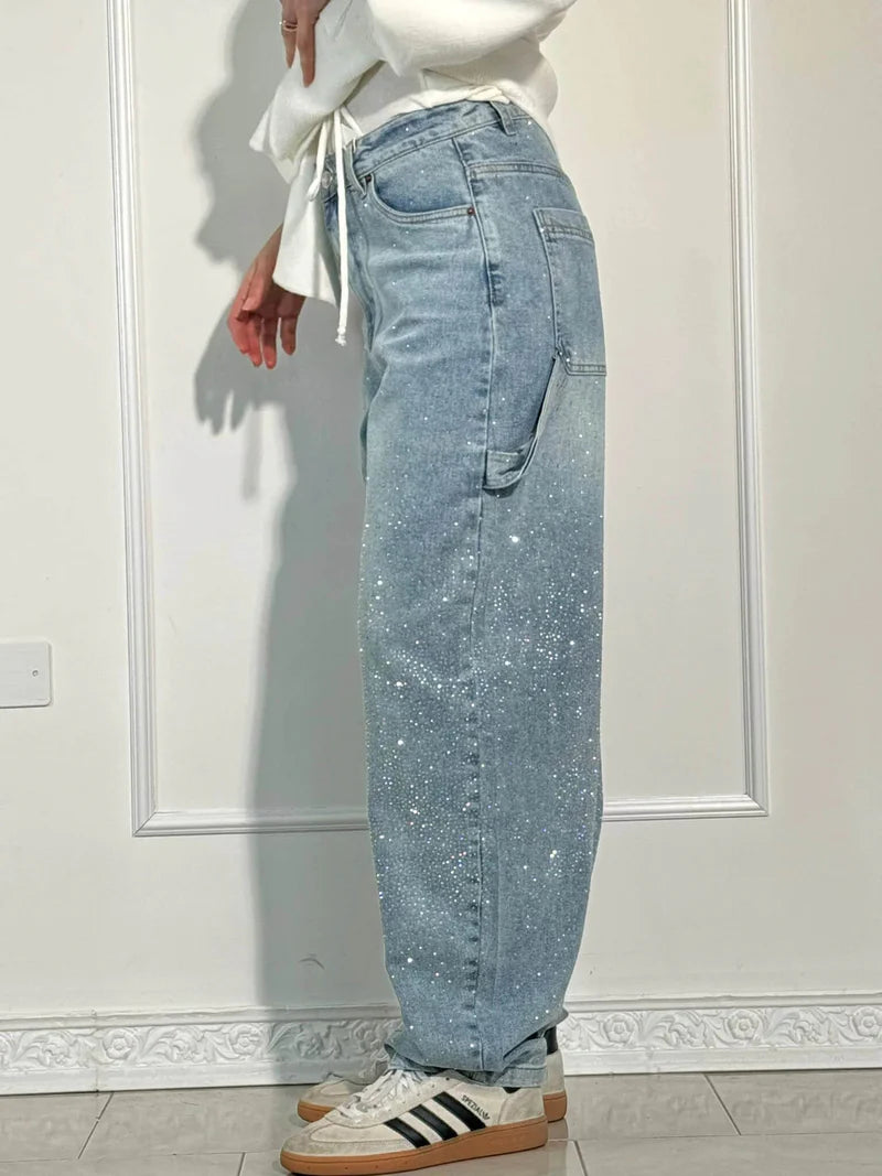HendrixMode™ Calypso | Hoge Taille Wijde Pantalons met Knopzakken