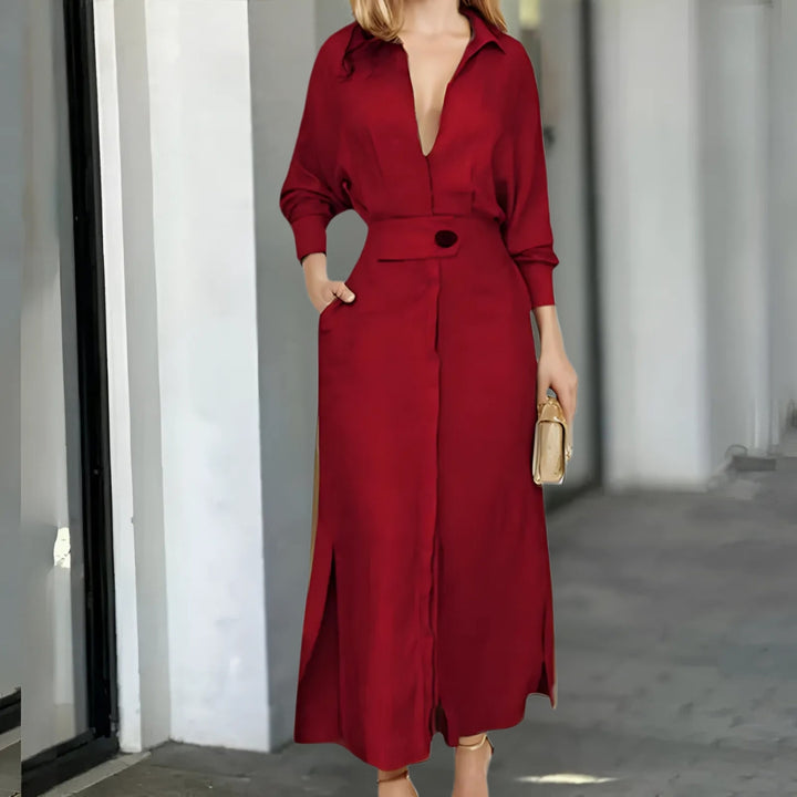 HendrixMode™ Jeanette | Maxi Jurk met V-hals