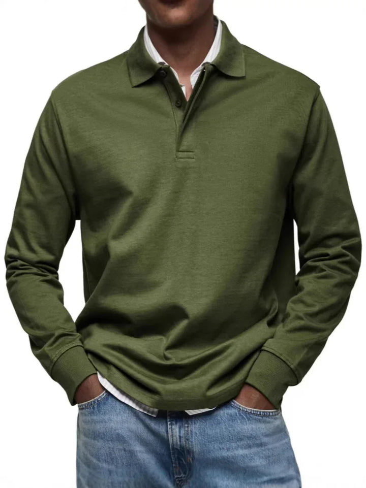 HendrixMode™ Ben | Casual Poloshirt met Lange Mouwen