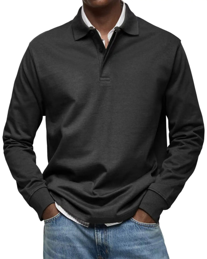 HendrixMode™ Ben | Casual Poloshirt met Lange Mouwen