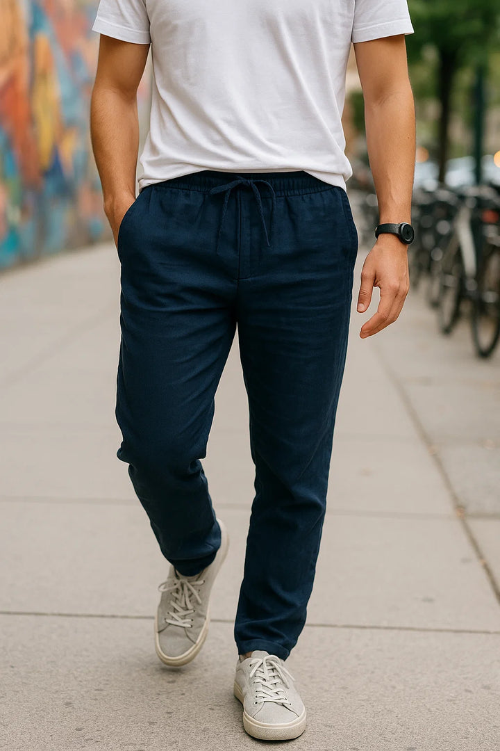 HendrixMode™ Lino | Linnen Broek met Stijl – Voor Mannen die Gaan voor Licht en Comfort