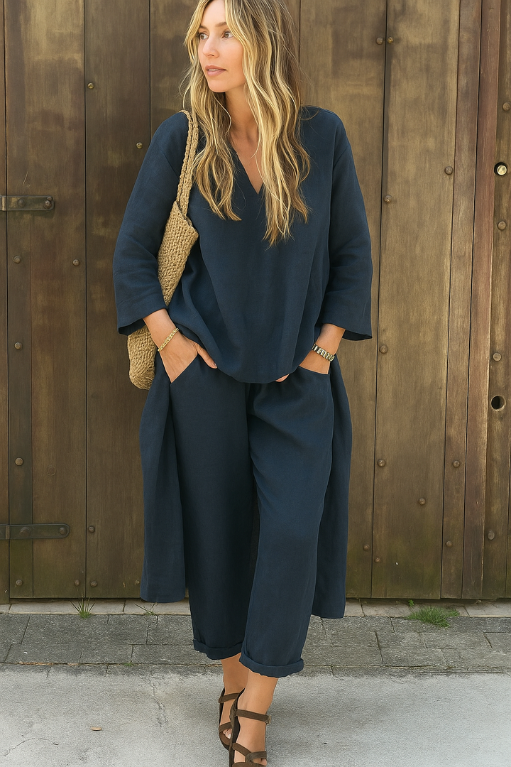 HendrixMode™ Elena | Stijlvolle Twee-Delige Set met Moeiteloze Elegantie en Tijdloze Look