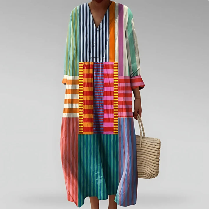 HendrixMode™ Ottilie | Jurk met Geometrisch Motief
