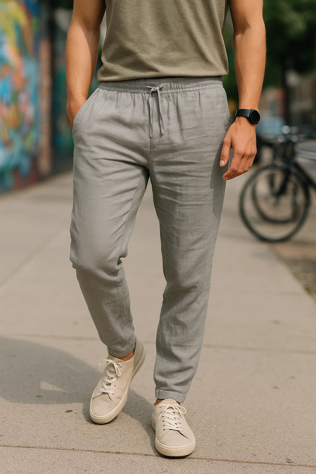 HendrixMode™ Lino | Linnen Broek met Stijl – Voor Mannen die Gaan voor Licht en Comfort