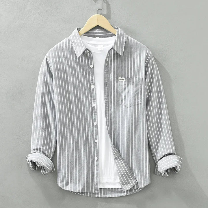 HendrixMode™ Flick | Gestreept Herenoverhemd met Stijlvolle Look