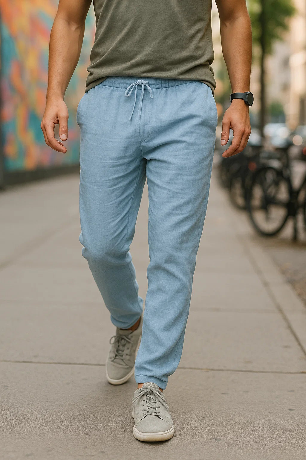 HendrixMode™ Lino | Linnen Broek met Stijl – Voor Mannen die Gaan voor Licht en Comfort