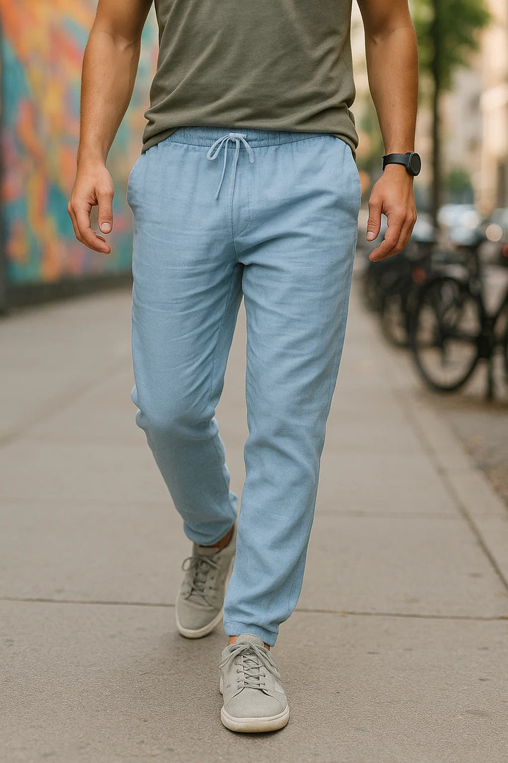 HendrixMode™ Lino | Linnen Broek met Stijl – Voor Mannen die Gaan voor Licht en Comfort