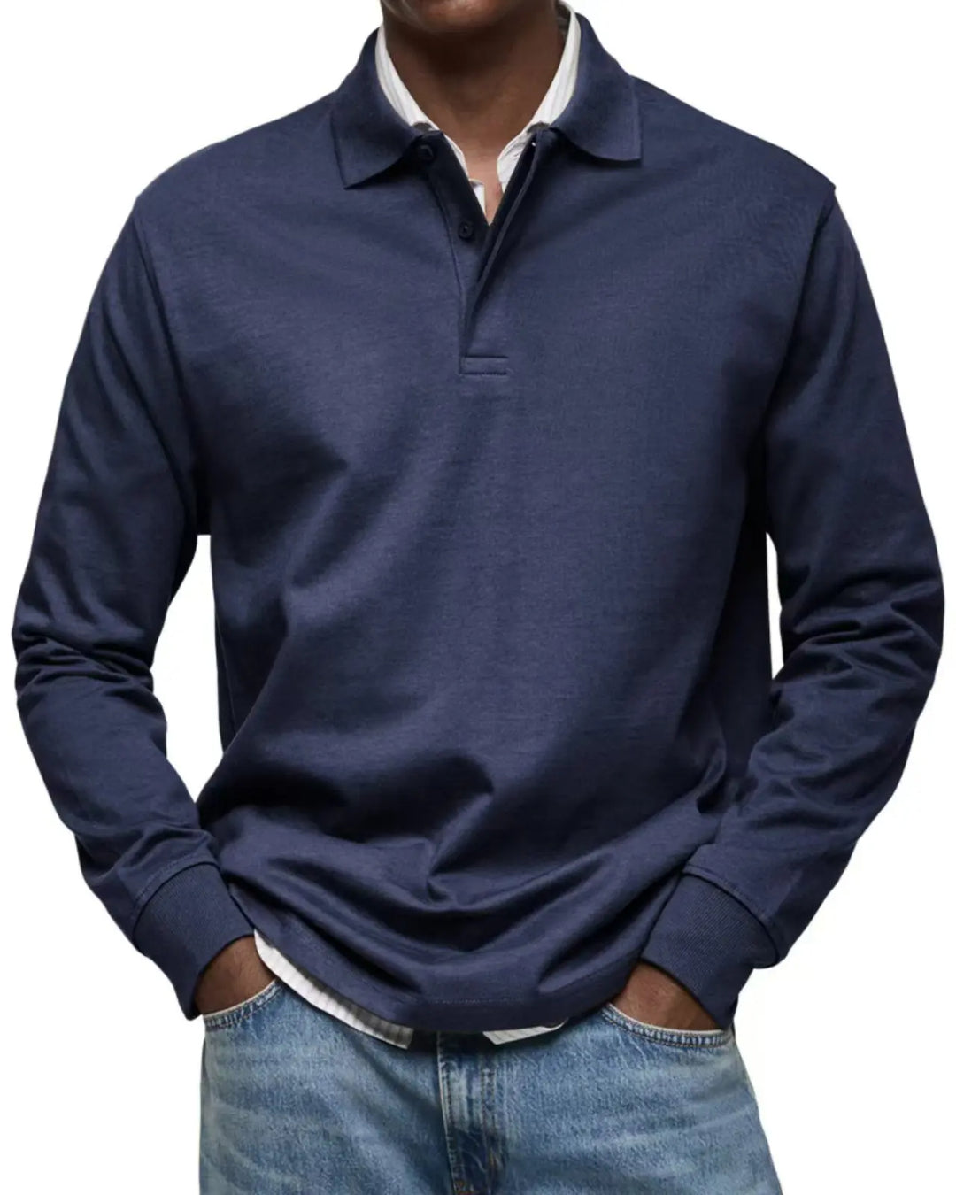 HendrixMode™ Ben | Casual Poloshirt met Lange Mouwen