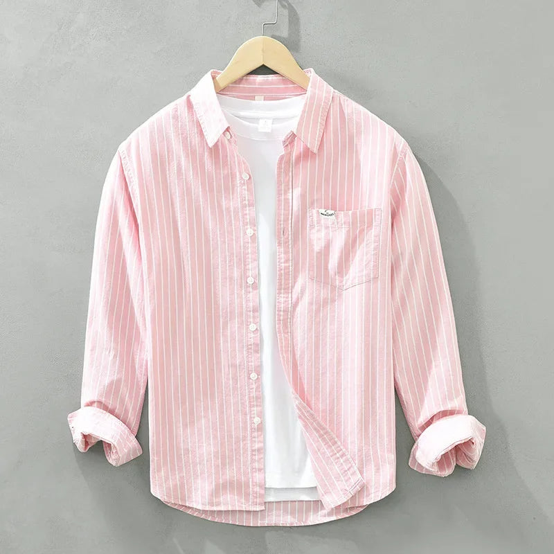 HendrixMode™ Flick | Gestreept Herenoverhemd met Stijlvolle Look