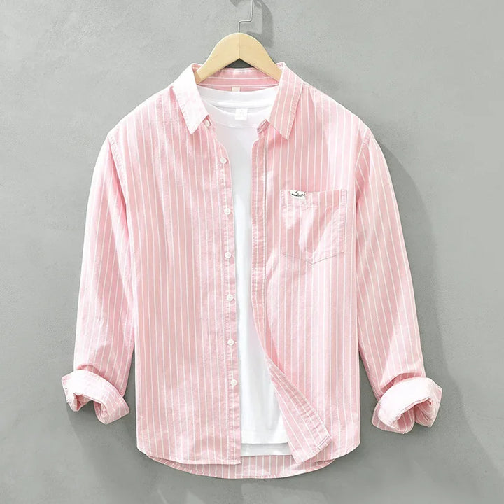 HendrixMode™ Flick | Gestreept Herenoverhemd met Stijlvolle Look