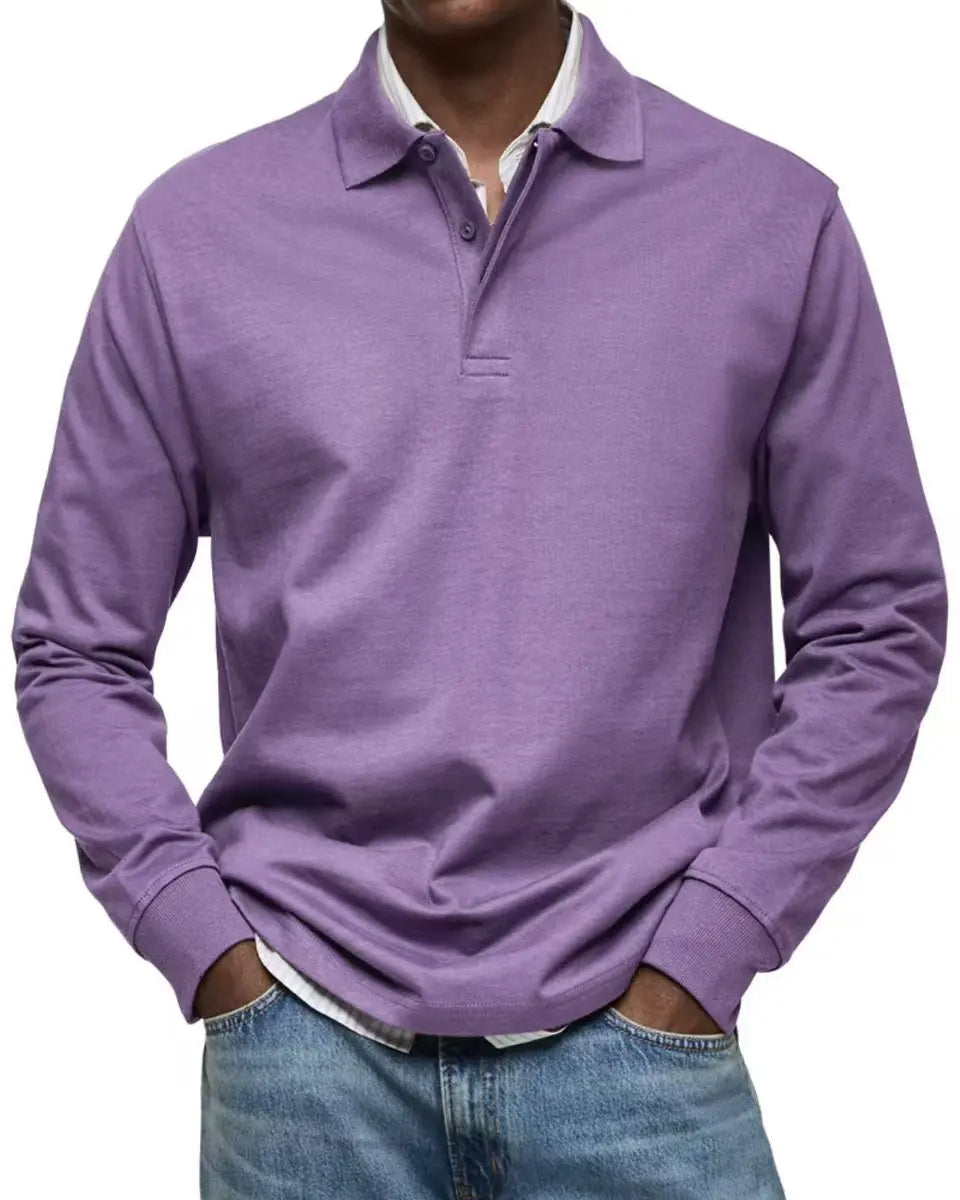 HendrixMode™ Ben | Casual Poloshirt met Lange Mouwen