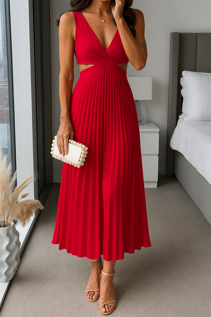 HendrixMode™ Longina | Midi-jurk met Elegante Taille-uitsnijding